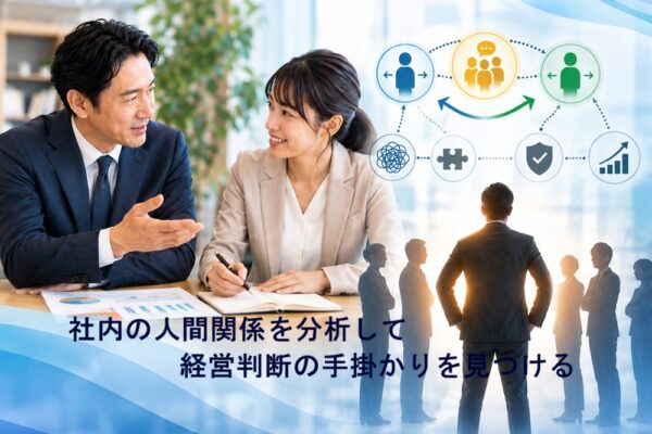 社内の人間関係を分析して、経営判断の手掛かりを得る